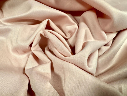 Scuba stretch spandex double jersey fabric, per metre - plain - blush pink