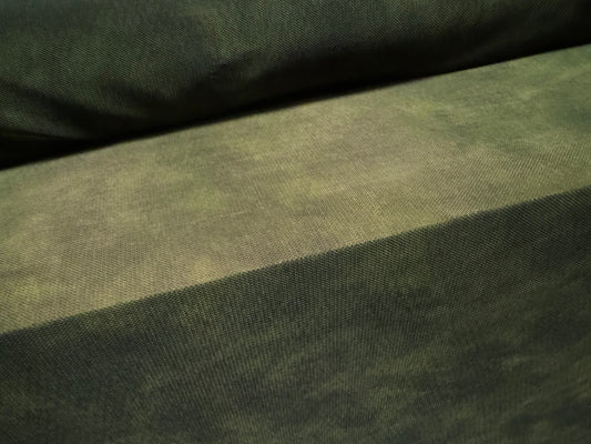 Power mesh net stretch fabric, per metre - marbled print - khaki green