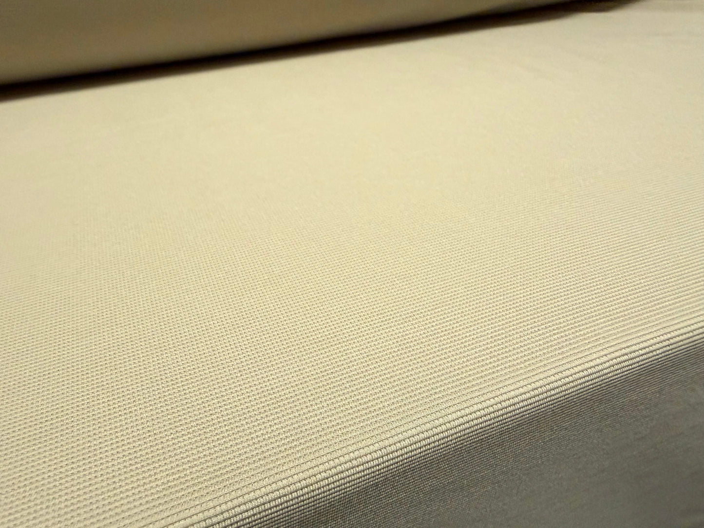 Fine ottoman rib stretch double jersey fabric , per metre - plain - stone