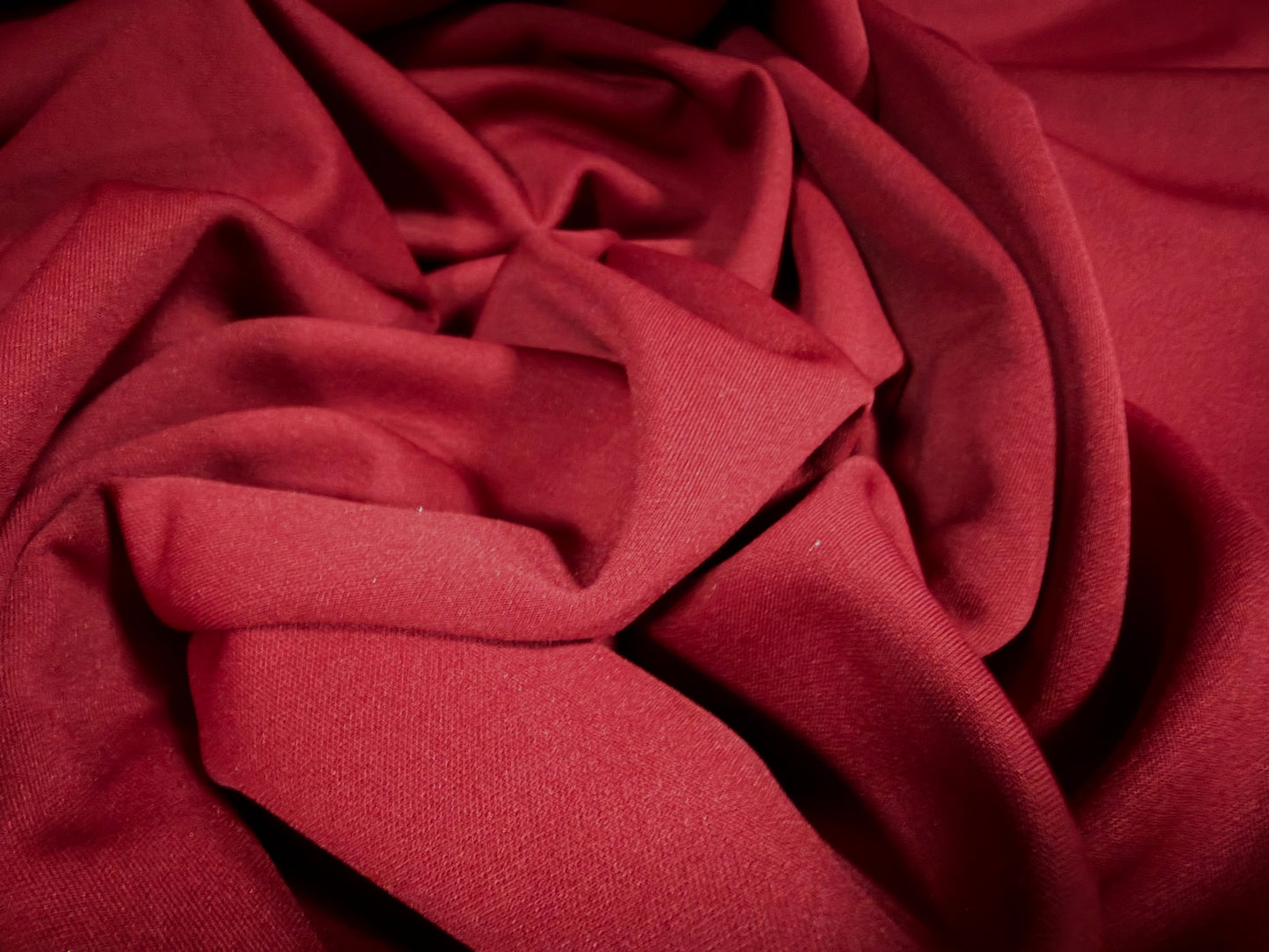 Scuba stretch double jersey fabric, per metre - plain - tile red