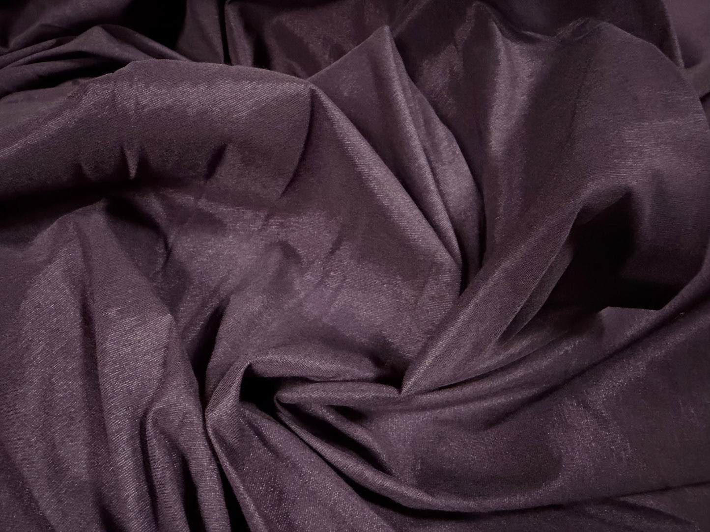 Bengaline stretch plain weave fabric withshimmer finish, per metre - purple