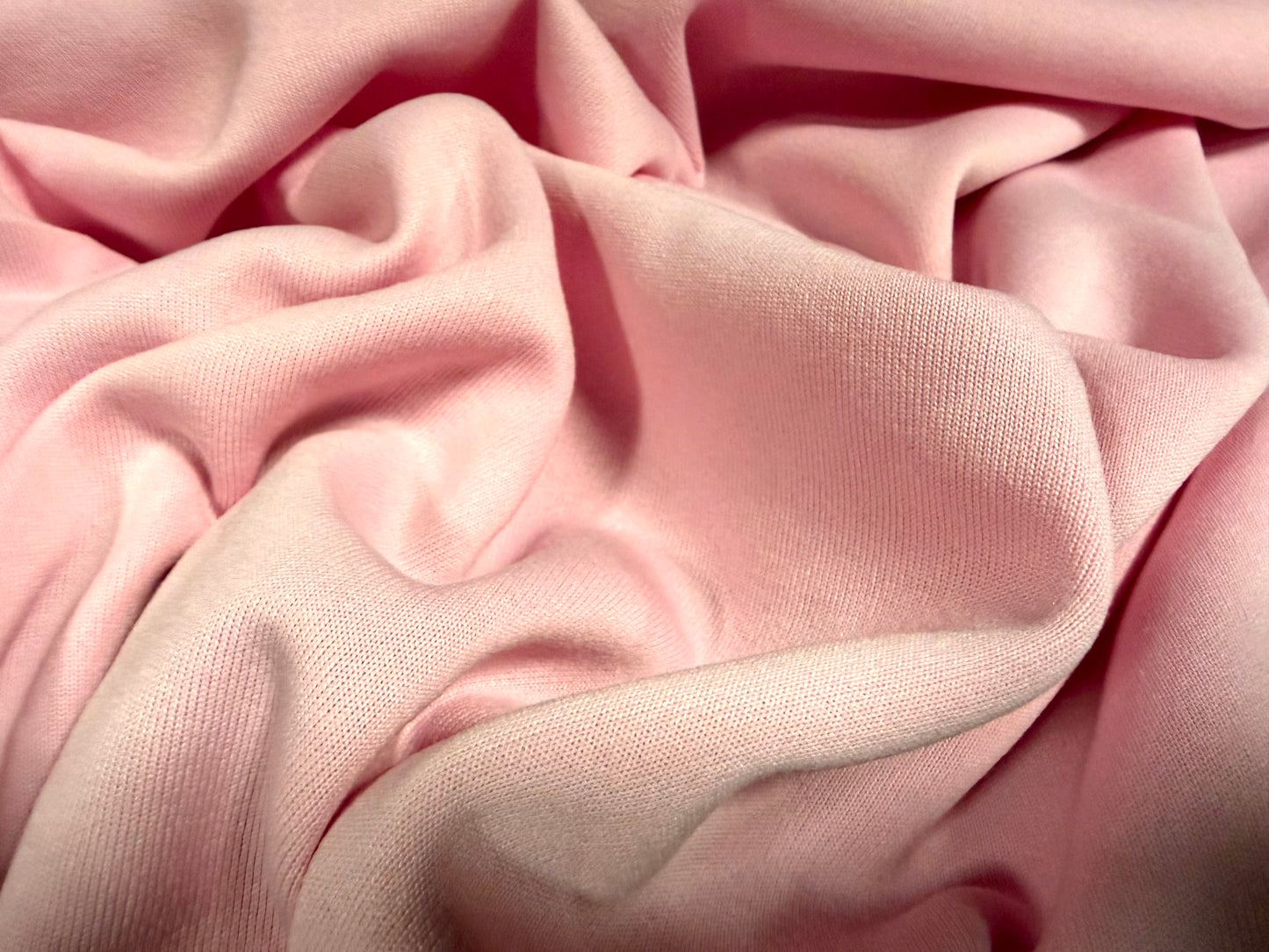 Single sided polar fleece fabric, per metre - plain - baby pink