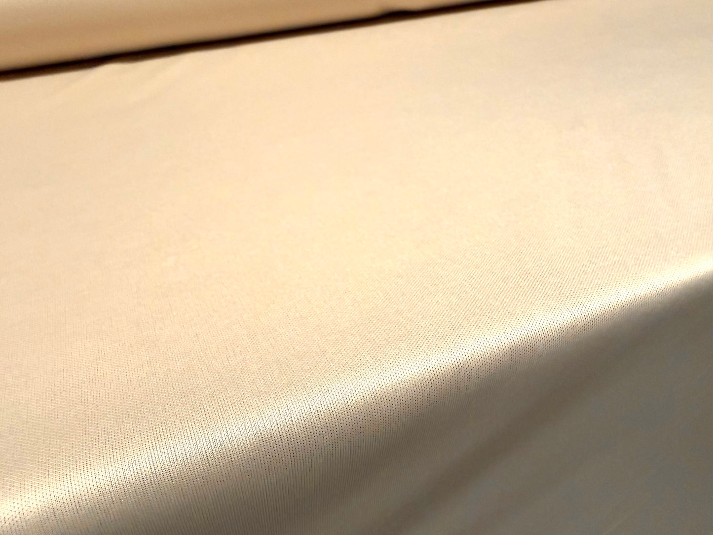 Single jersey fashion fabric, per metre - plain - clotted cream