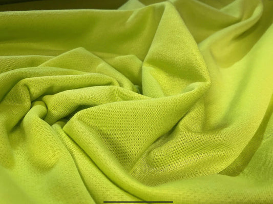 French Terry loopback sweatshirt fabric, per metre - plain - lime green