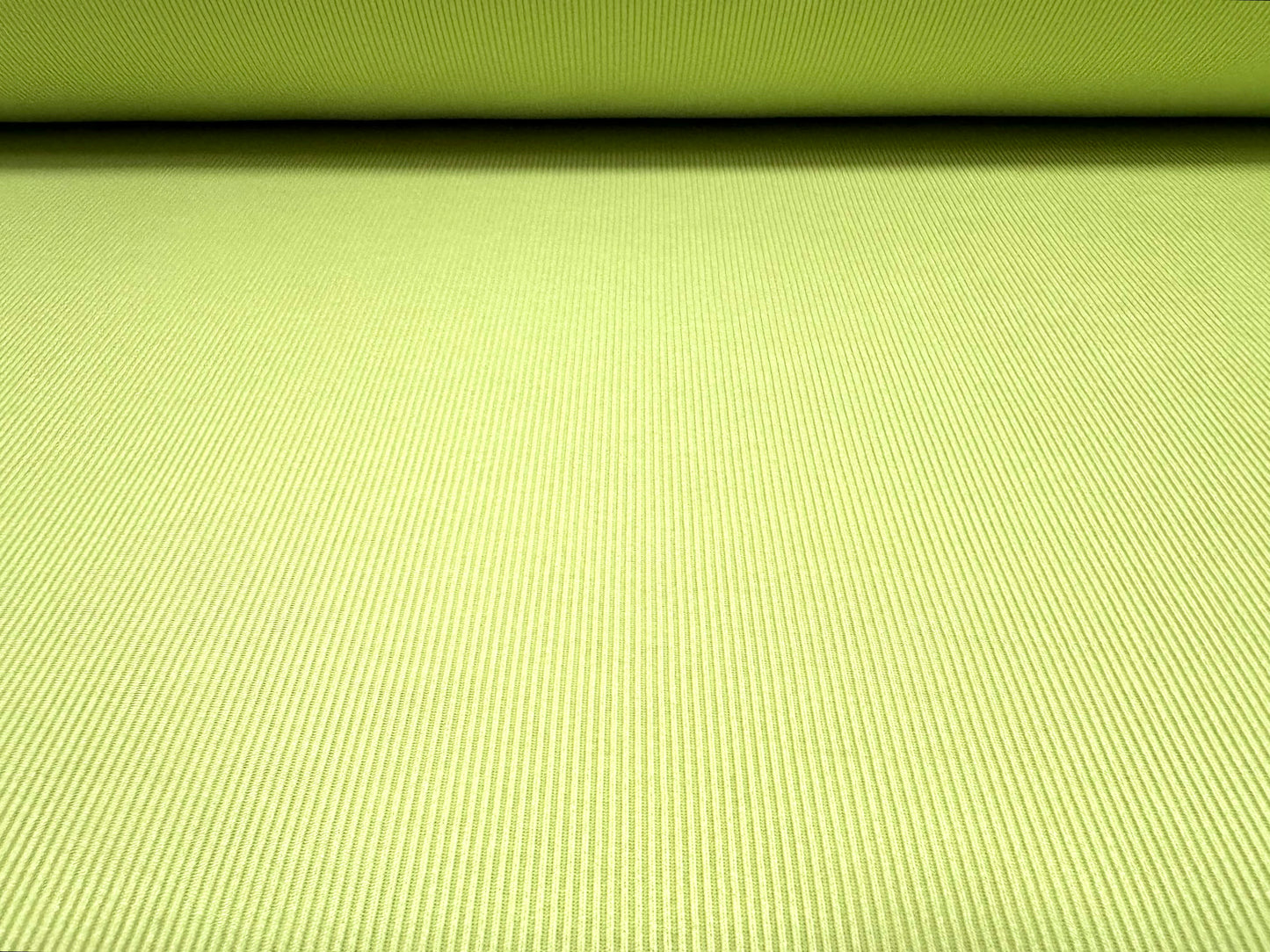 Fine ribbed spandex stretch jersey fabric, per metre - plain - apple green