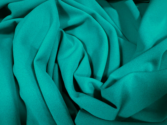 Scuba crepe stretch spandex double jersey fabric, per metre - plain - Persian green