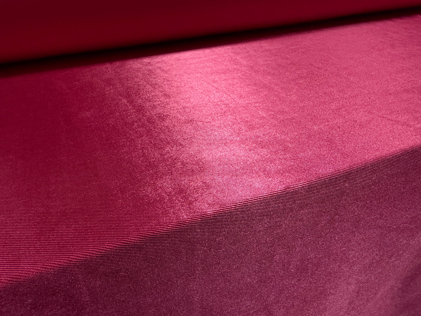 Stretch satin activewear jersey fabric, per metre - plain - cerise pink