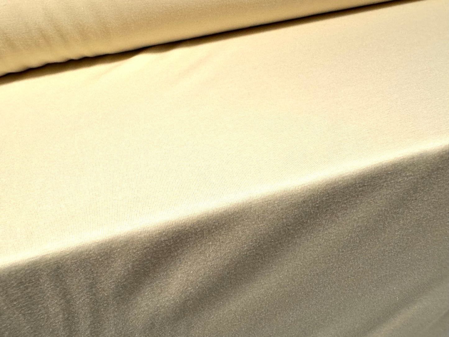 Viscose spandex stretch single jersey fabric, per metre - plain - Guernsey cream