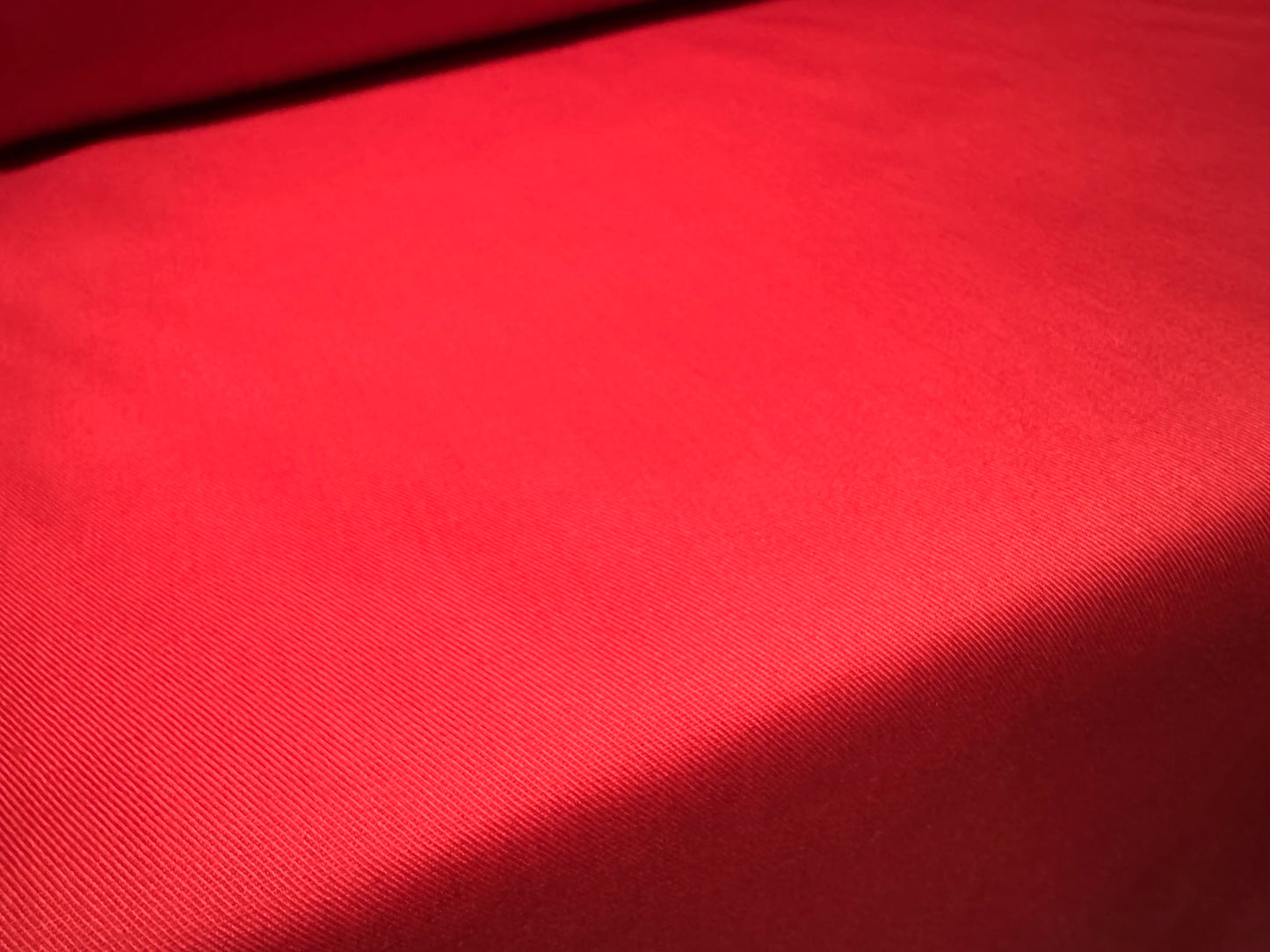 Plain weave twill trouser weight fabric, per metre - red