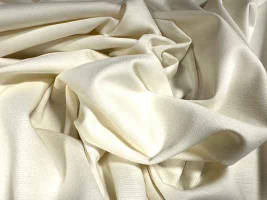 Ponte Roma stretch spandex jersey fabric, per metre - plain - cream