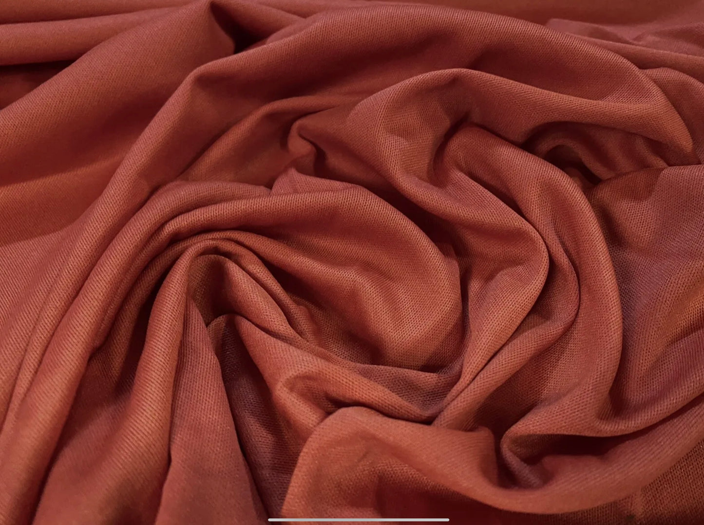 Single Jersey fashion fabric, per metre - plain - burnt pumpkin