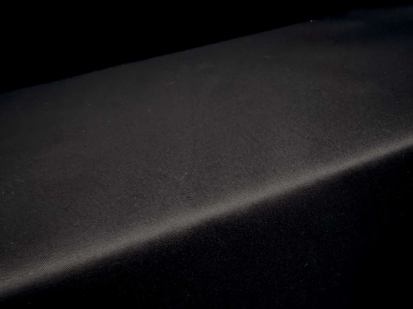 Stretch cotton sateen woven fabric, per metre - mid sheen - black