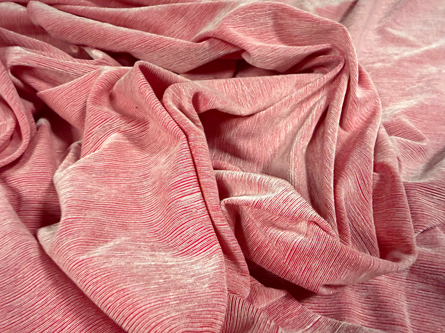 Slinky stretch spandex jersey fabric, per metre - melange - pink