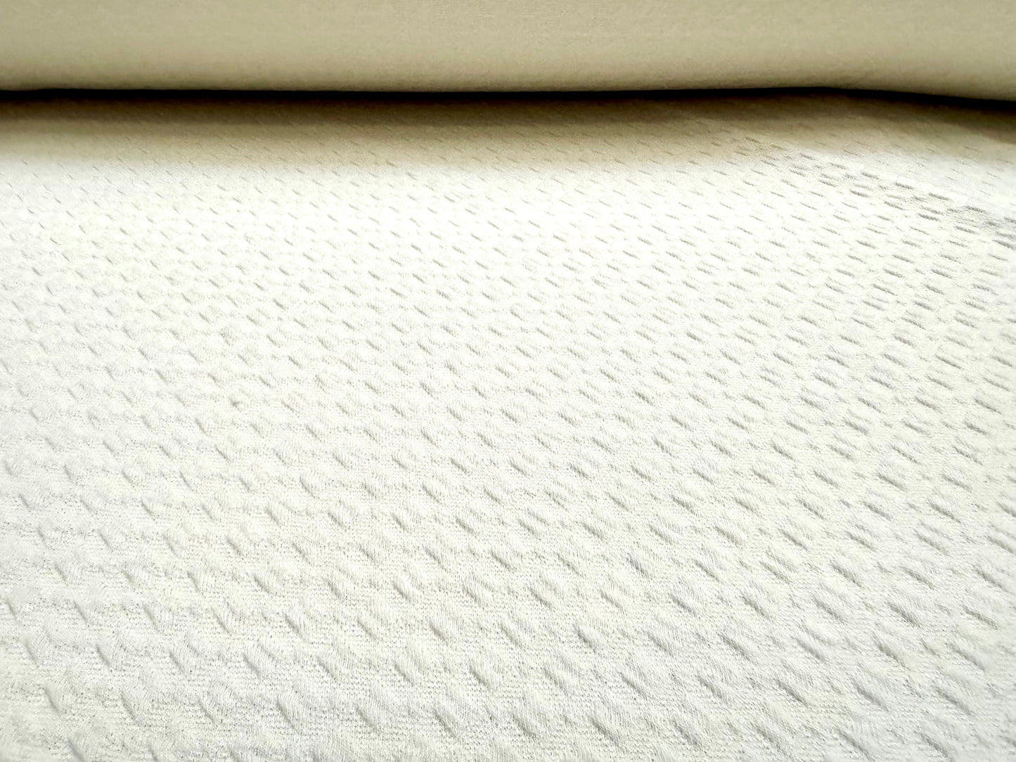 Stretch double jersey fashion fabric, per metre - jacquard - cream