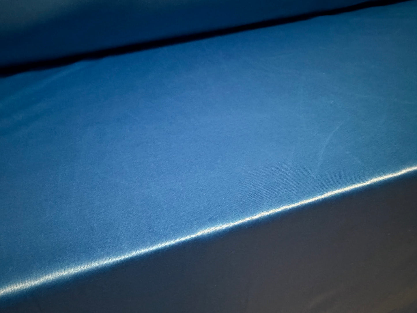 P.U. coated stretch spandex pvc jersey fabric, per metre - plain - cornflower blue