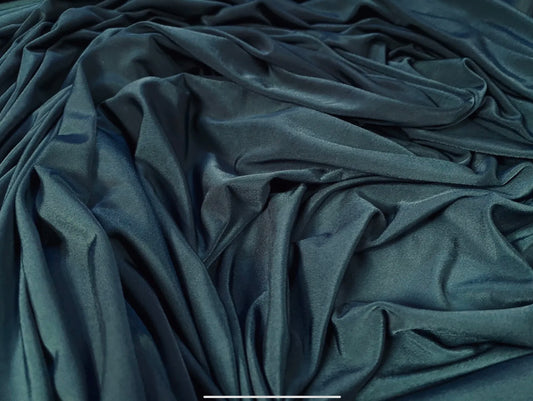 Soft touch spandex stretch jersey dress fabric, per metre - plain - teal