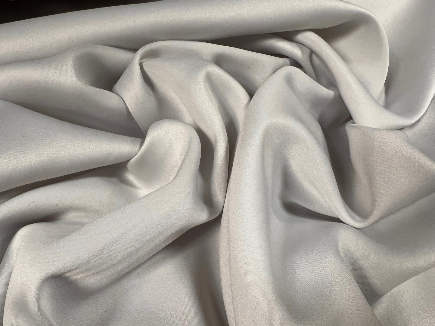 Woven sateen fabric, per metre - plain - silver grey