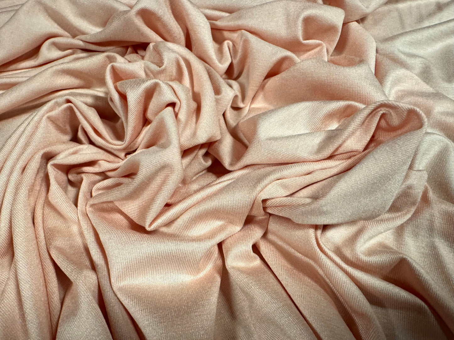 Viscose spandex stretch single jersey fabric, per metre - plain - Caucasian skin tone