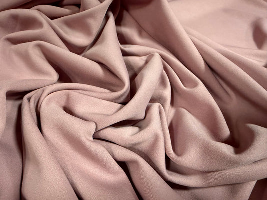 Scuba stretch spandex double jersey fabric, per metre - plain - dusky pink