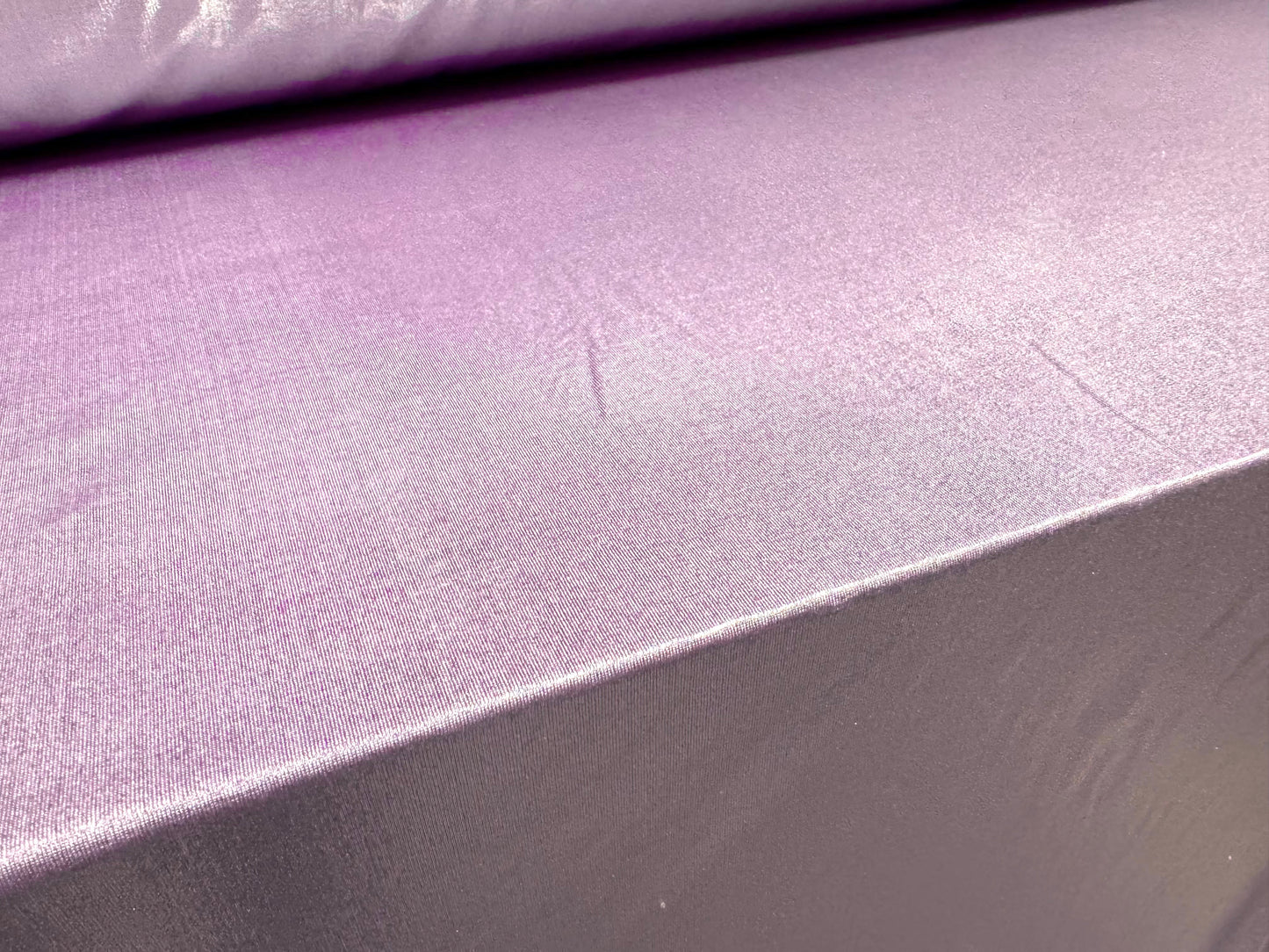 Metallic lamé stretch spandex jersey fabric, per metre - plain - lilac