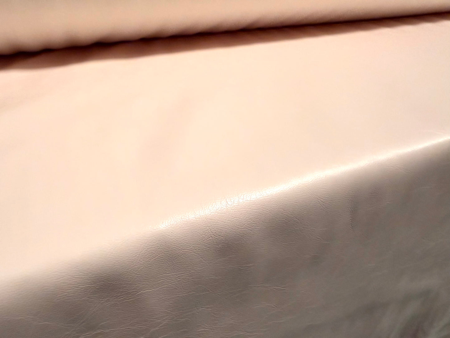 Faux leather pvc coated double jersey fabric, per metre - plain - light pink