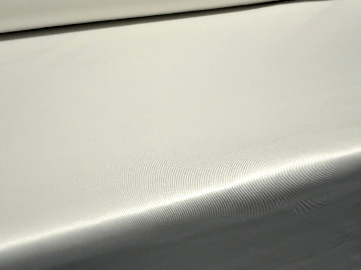 Stretch sateen plain weave dress fabric, per metre - ivory