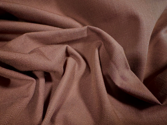 Linen upholstery fabric, per metre - plain - dusky mauve