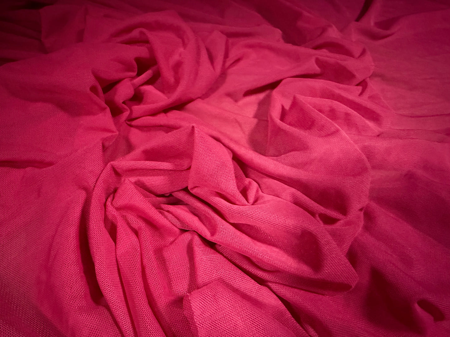 Power mesh net stretch spandex fabric, per metre - plain - cerise pink