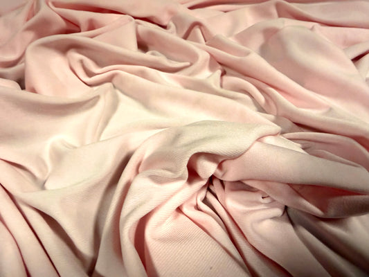 Soft touch spandex stretch jersey fabric, per metre - plain - baby pink
