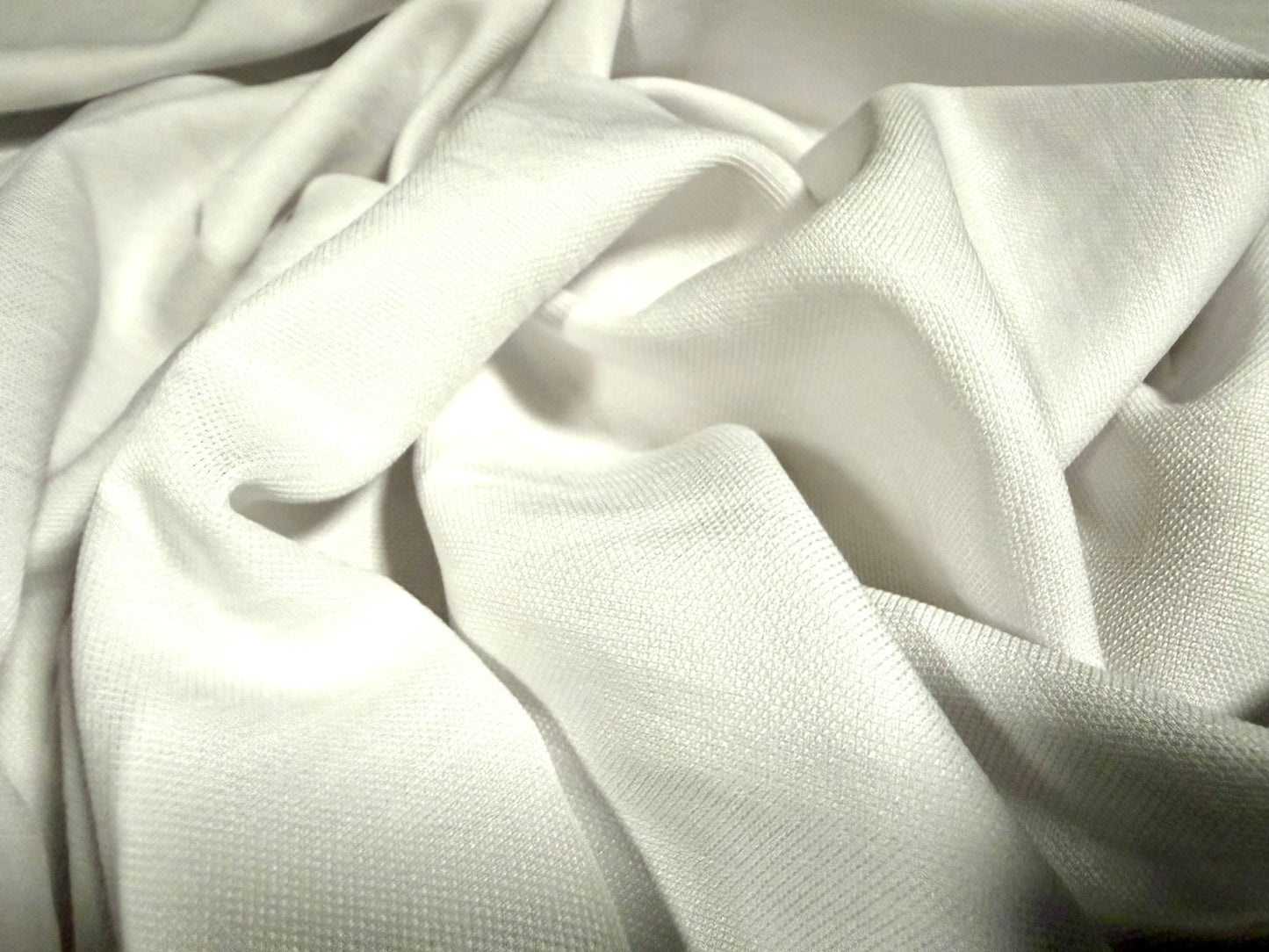 Soft handle plain weave fabric, per metre - white