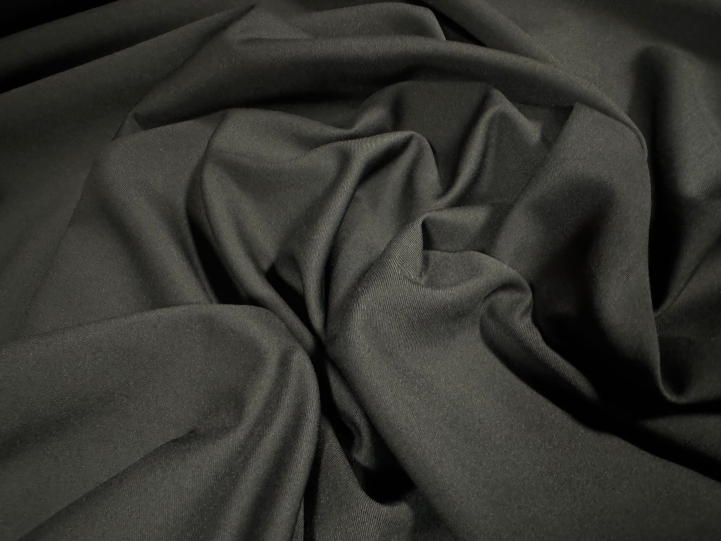 Plain weave fabric with comfort stretch, per metre - dark grey