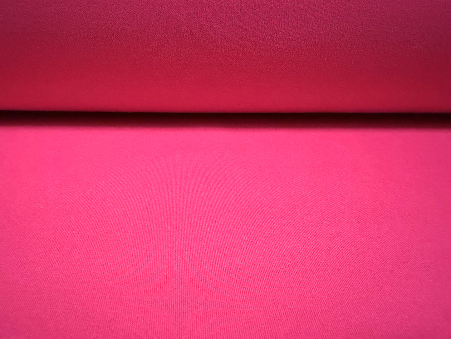 Sandwich scuba crepe spandex double jersey fabric, per metre - plain - fuchsia