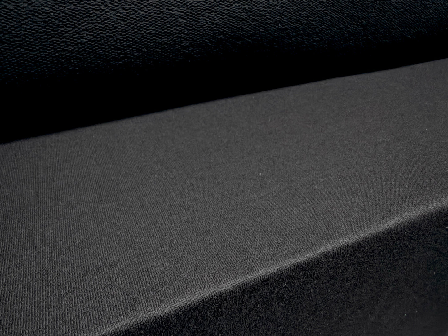 Cotton French Terry loopback sweatshirt fabric, per metre - plain - black