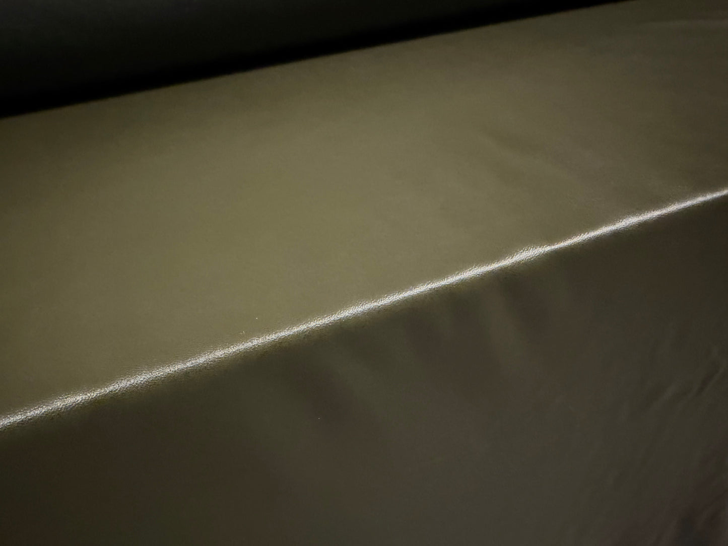 PVC coated stretch double jersey fabric, per metre - plain - olive green
