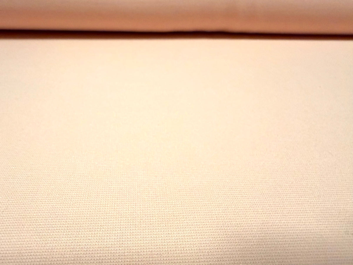 Fine ottoman rib stretch double jersey fabric , per metre - plain - blush