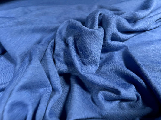 Viscose spandex stretch single jersey fabric, per metre - plain - royal blue