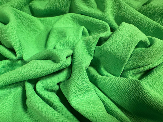 Valentino crepe stretch spandex jersey fabric - per metre - plain - bright green