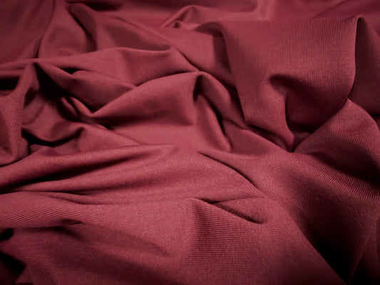 Super stretch soft single jersey fabric, per metre - plain - burgundy