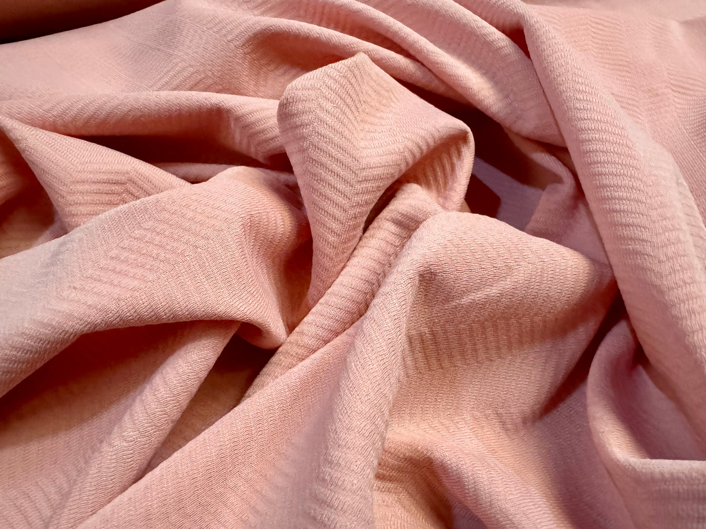 Stretch spandex Double Jersey fabric, per metre - herringbone jacquard - rose pink