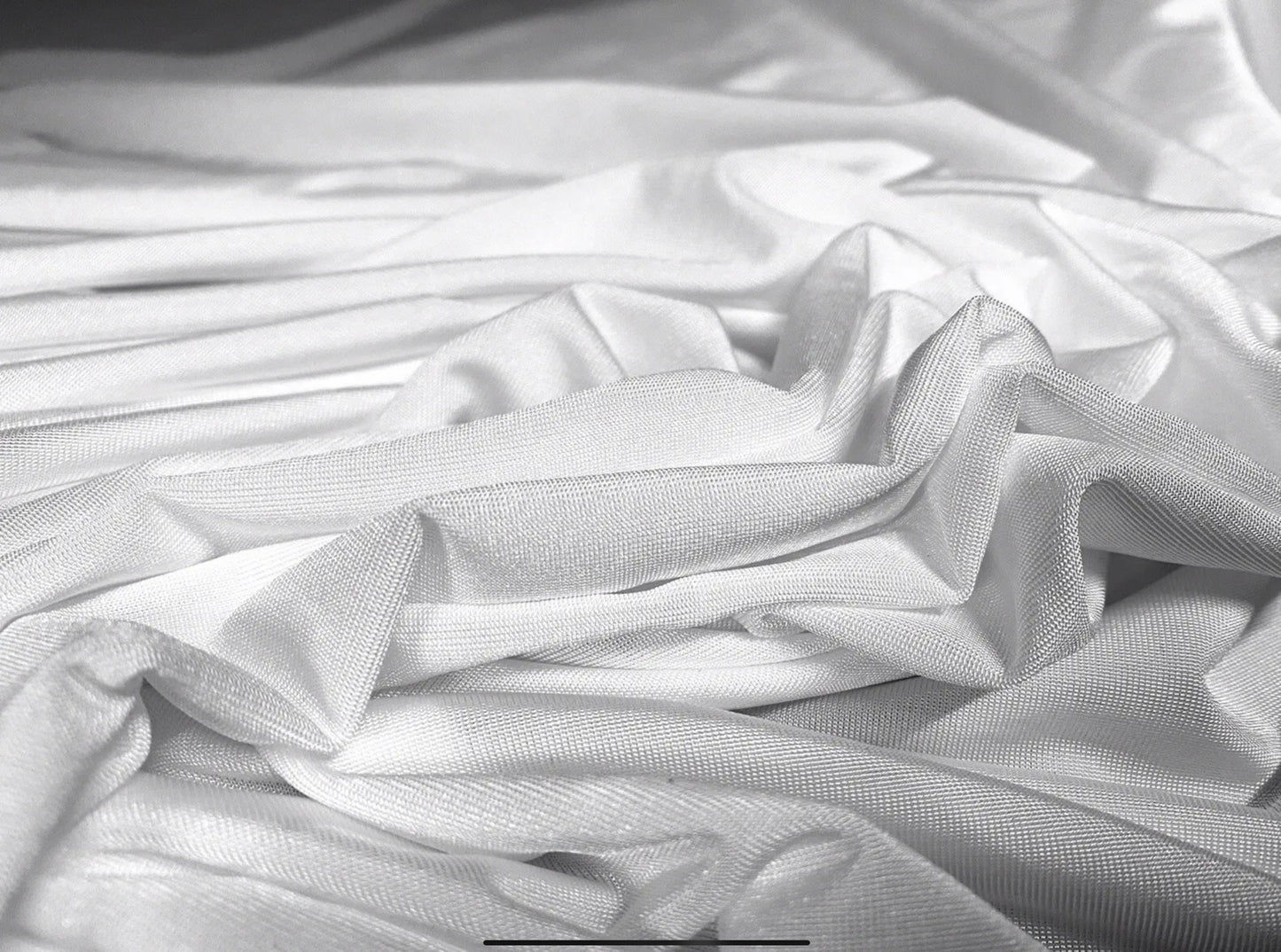 Stretch spandex single jersey fabric, per metre - plain - white