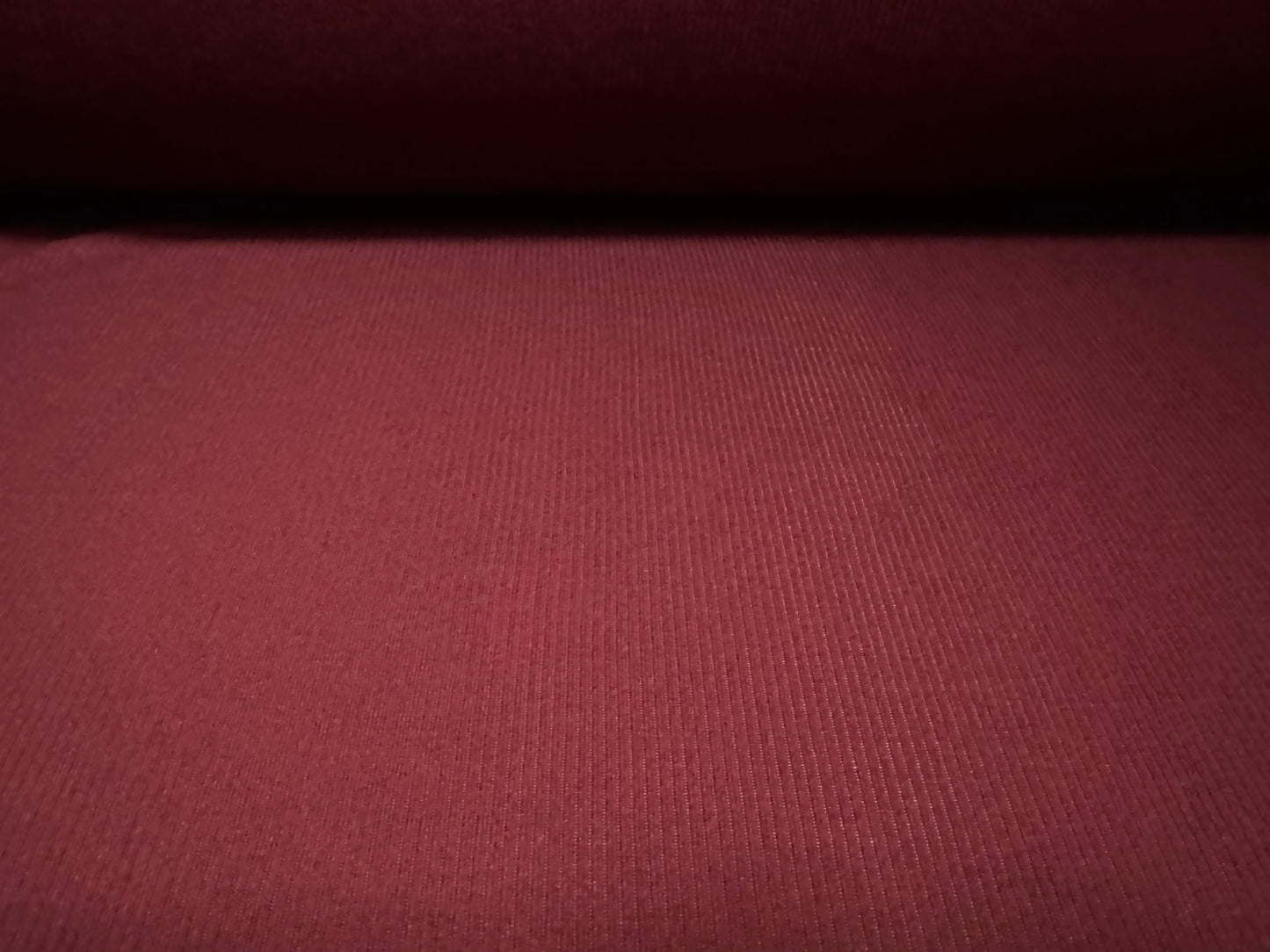 Fine ribbed spandex stretch jersey fabric, per metre - plain - burgundy