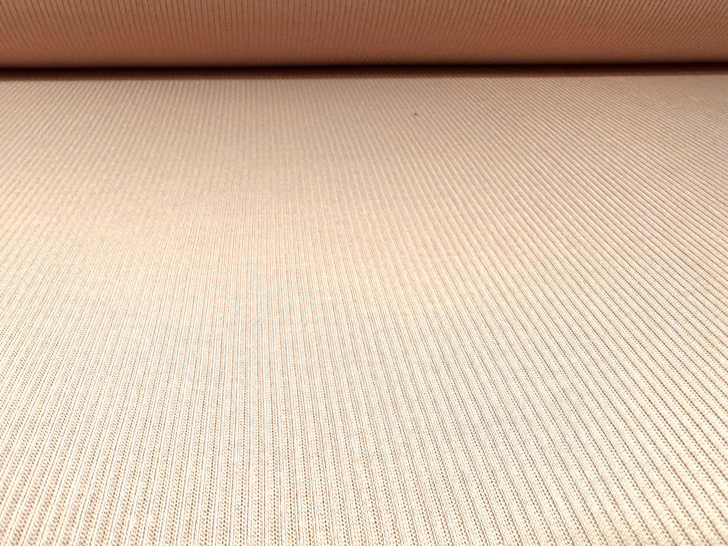 Soft handle ribbed jersey knit fabric, per metre - plain - nude