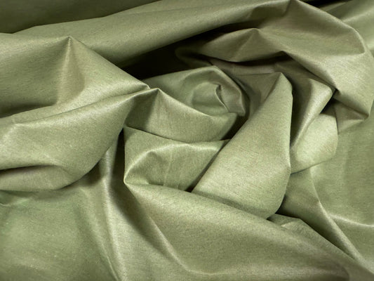 Kelly plain weave chintz style fabric, per metre - sage green