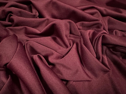 Single jersey fashion fabric - plain - Burgundy