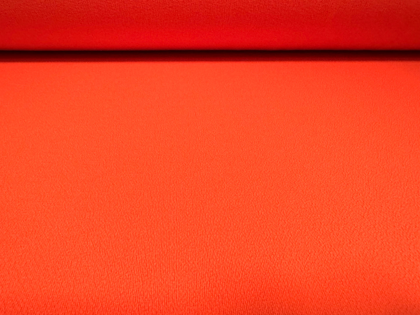 Stretch crepe double jersey fabric - per metre - plain - fluorescent orange