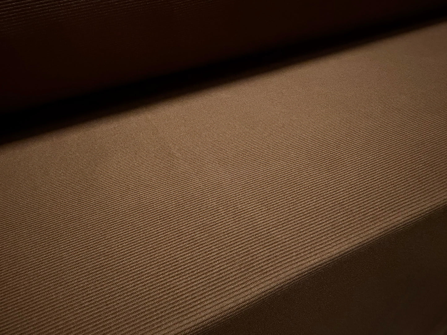 Fine Ottoman Jodhpur rib Stretch spandex jersey fabric , per metre - plain - milk chocolate brown