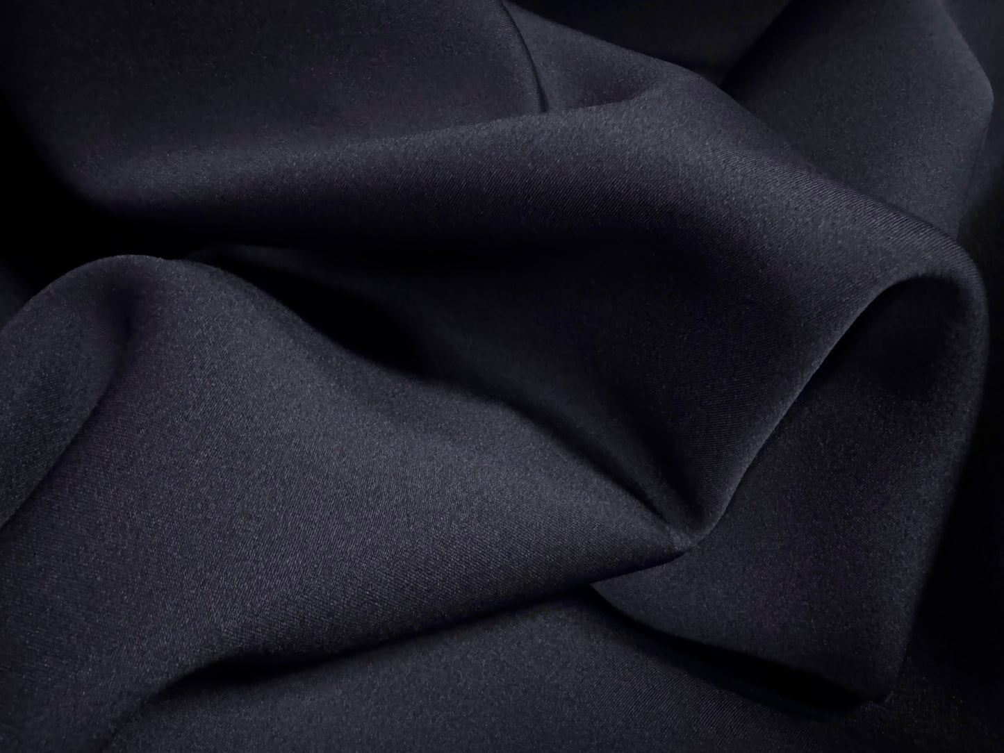 Sandwich scuba crepe spandex double jersey fabric, per metre - plain - dark navy blue