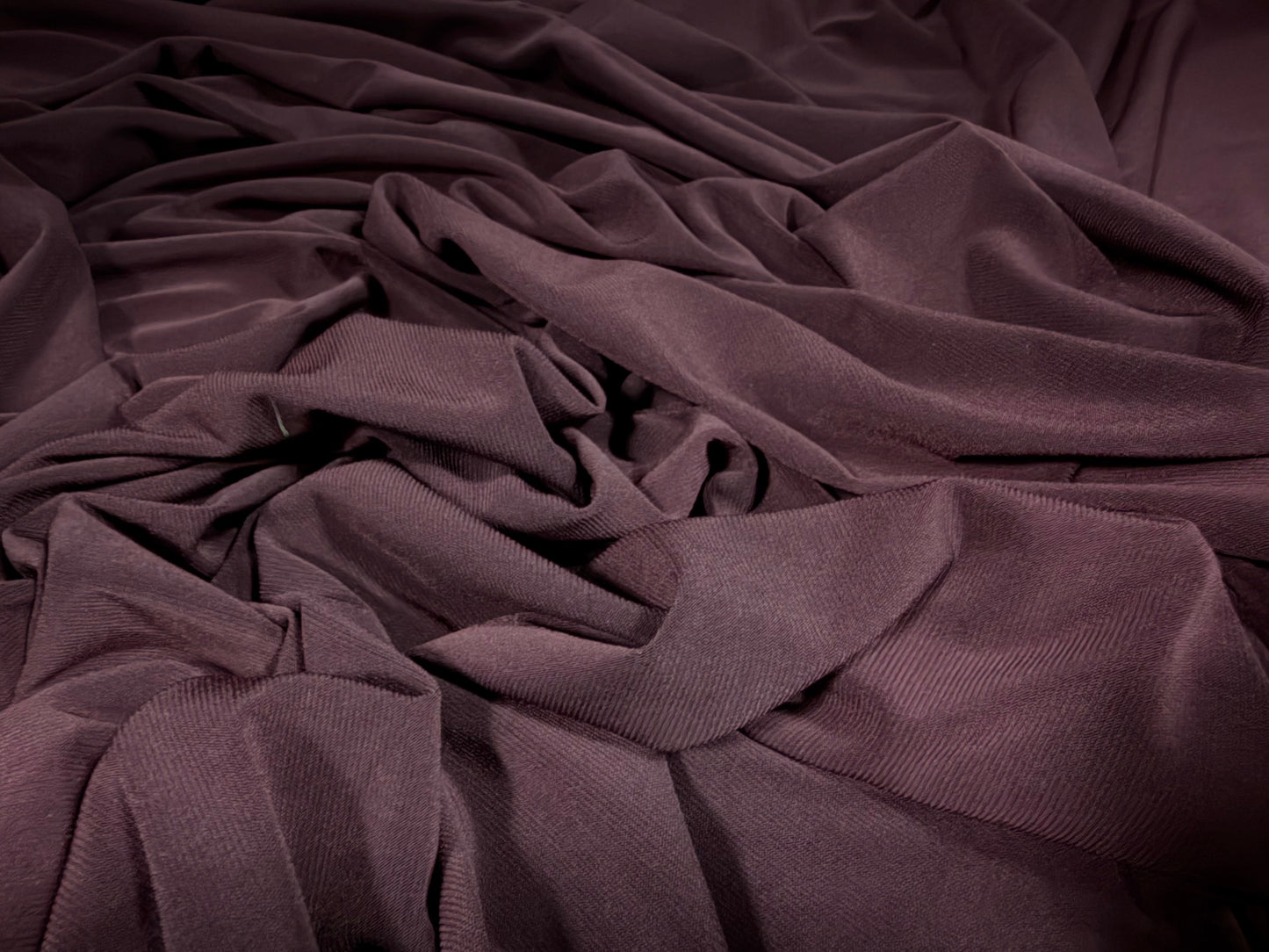 Stretch spandex ITY single jersey fabric, per metre - plain - dark plum