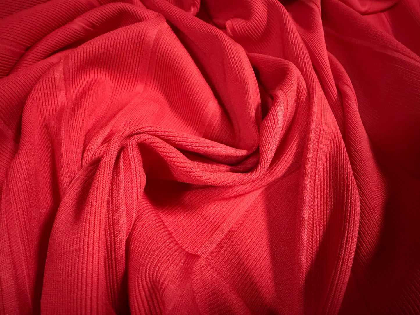 Bandage rib stretch spandex bodycon jersey fabric, per metre - plain - coral