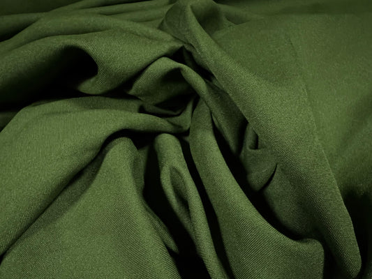 Bi stretch woven fashion fabric, per metre - plain - green